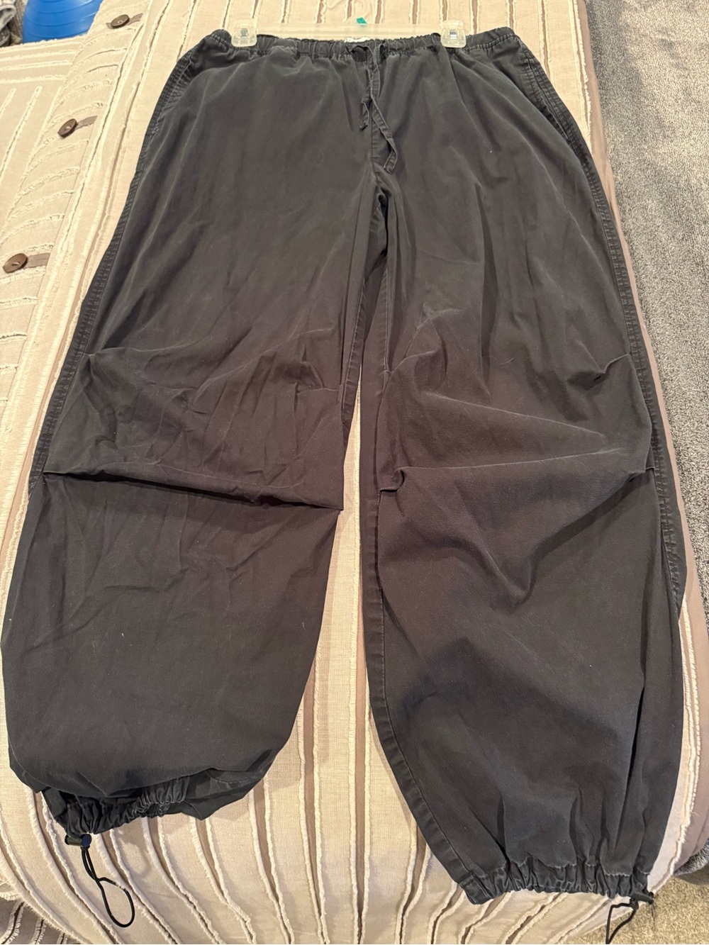 True Craft Black Drawstring Jogger Pants